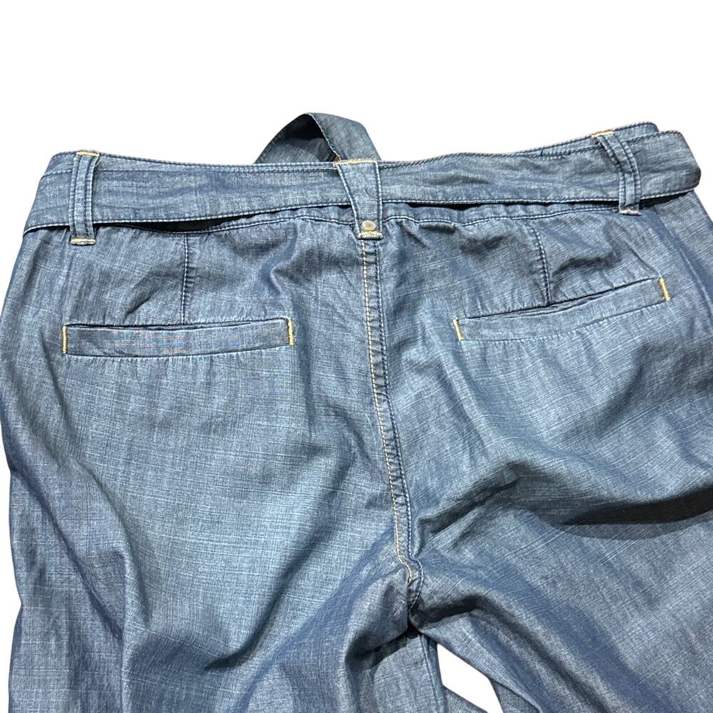 Tommy Bahama Chambray Tie Waist Wide Leg Pants Blue Lyocell Women's Size 4 - Picture 6 of 9
